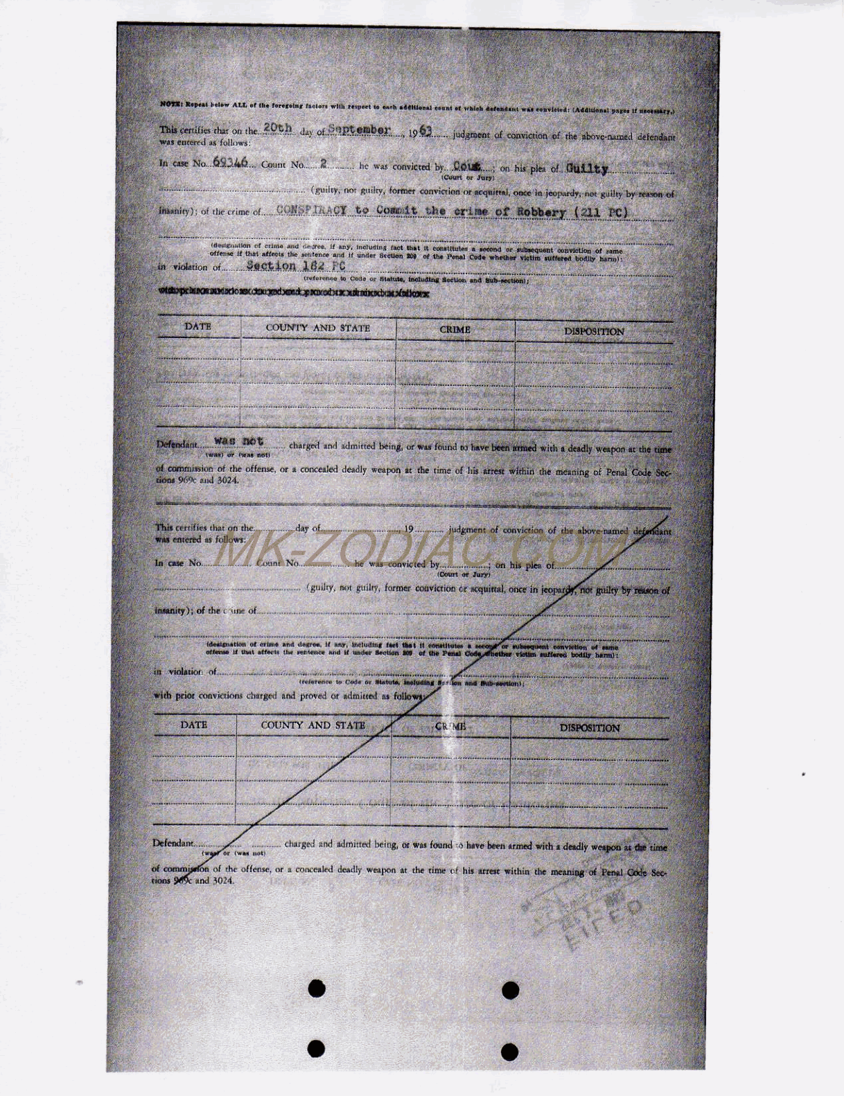 abstract of judgment for Coleman - page 2