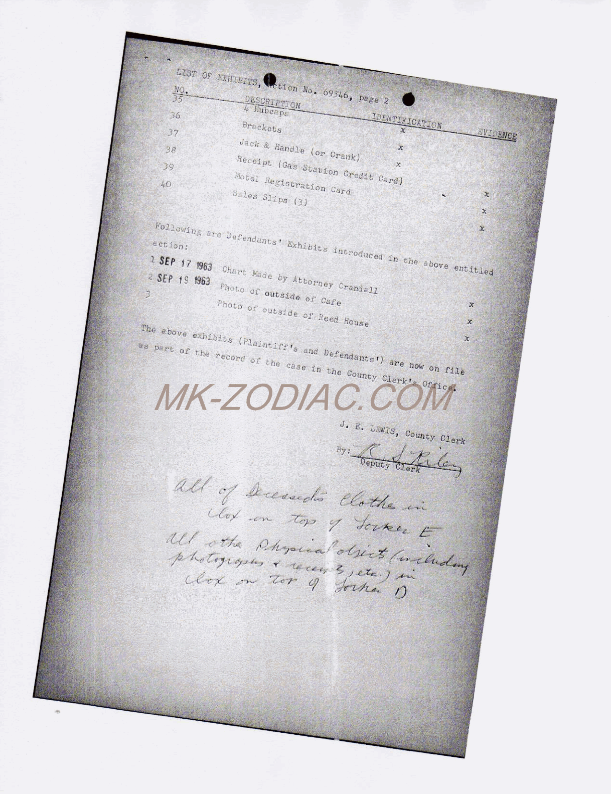 list of exhibits - page 2