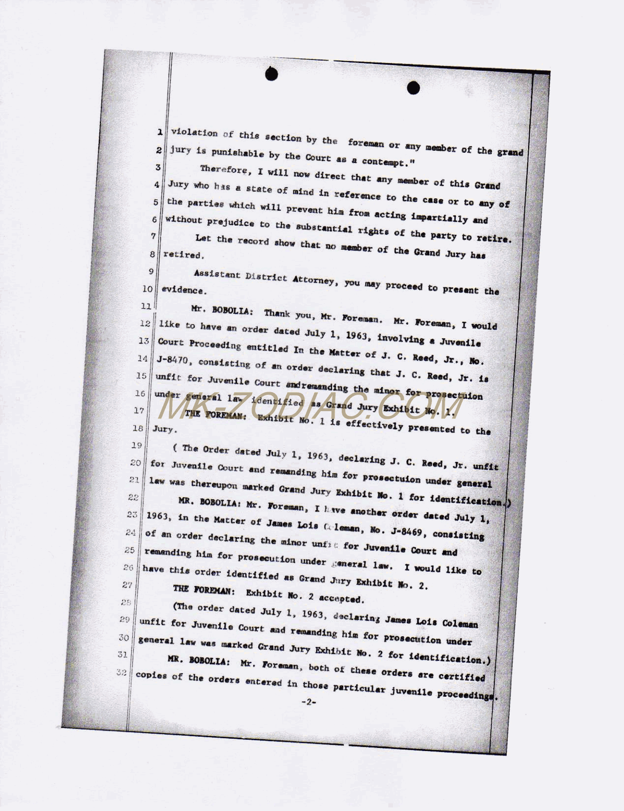 reporter&acute;s transcript - page 2