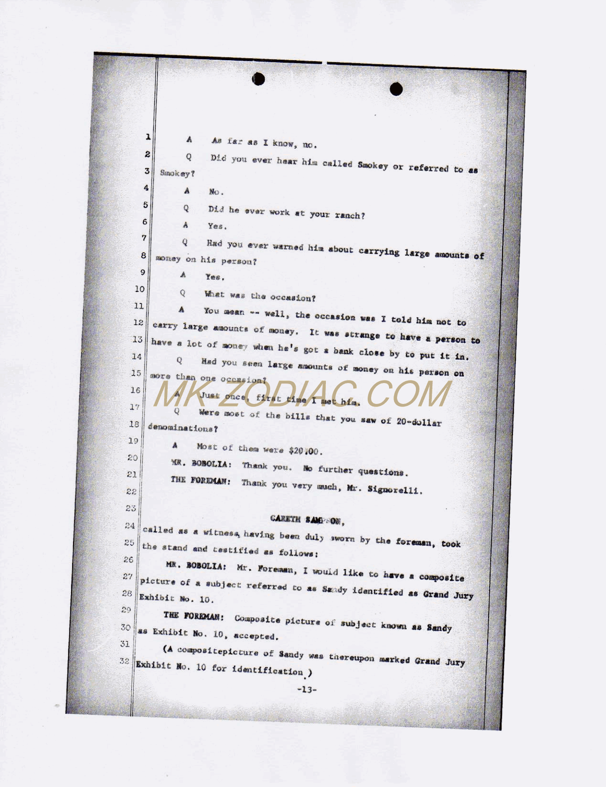 reporter&acute;s transcript - page 13