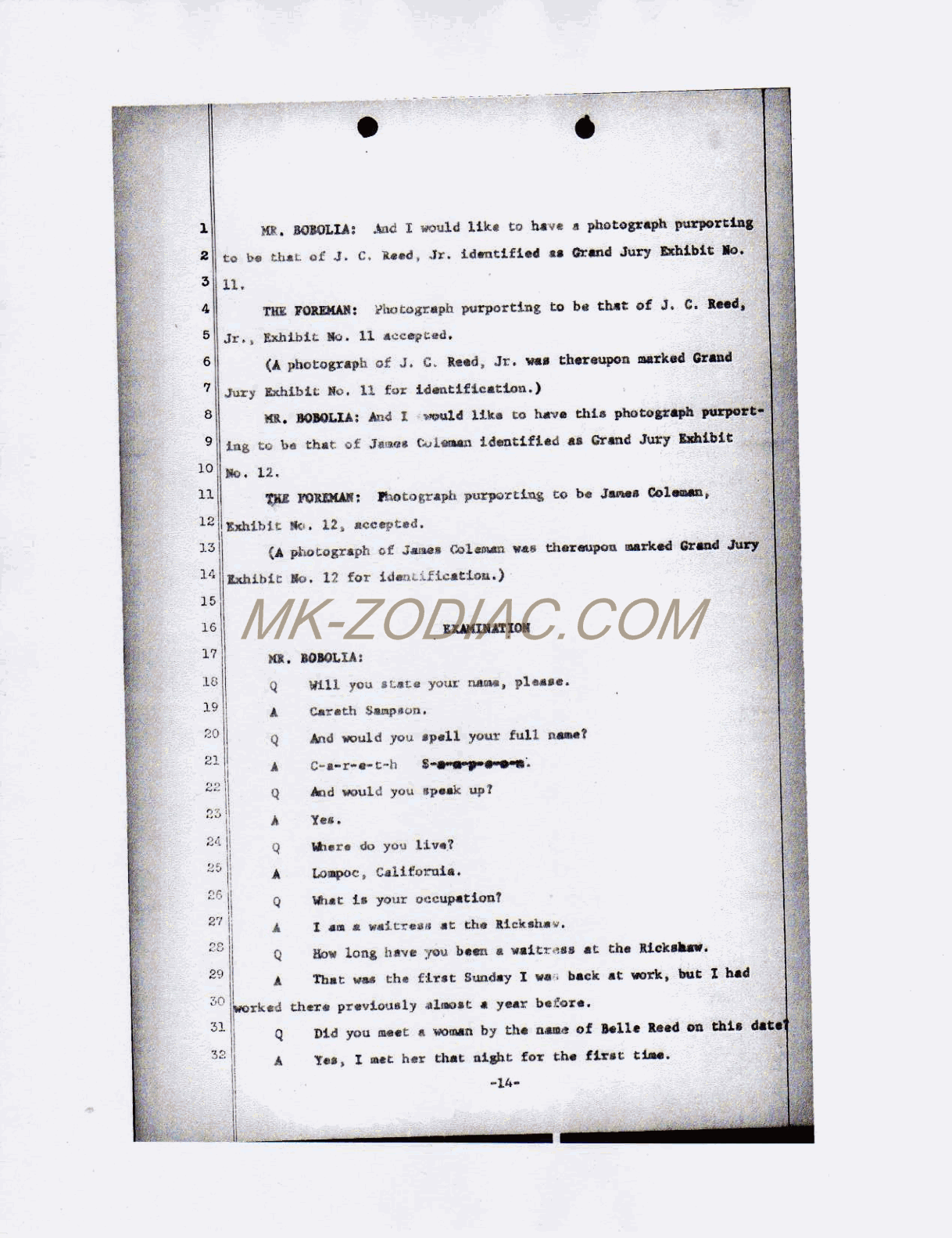 reporter&acute;s transcript - page 14