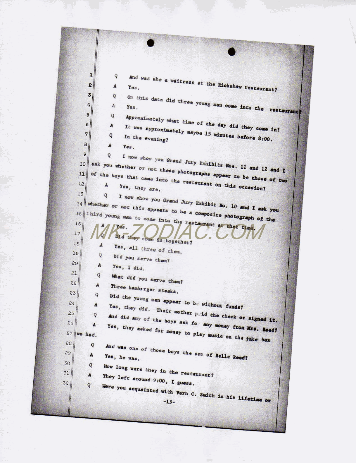 reporter&acute;s transcript - page 15