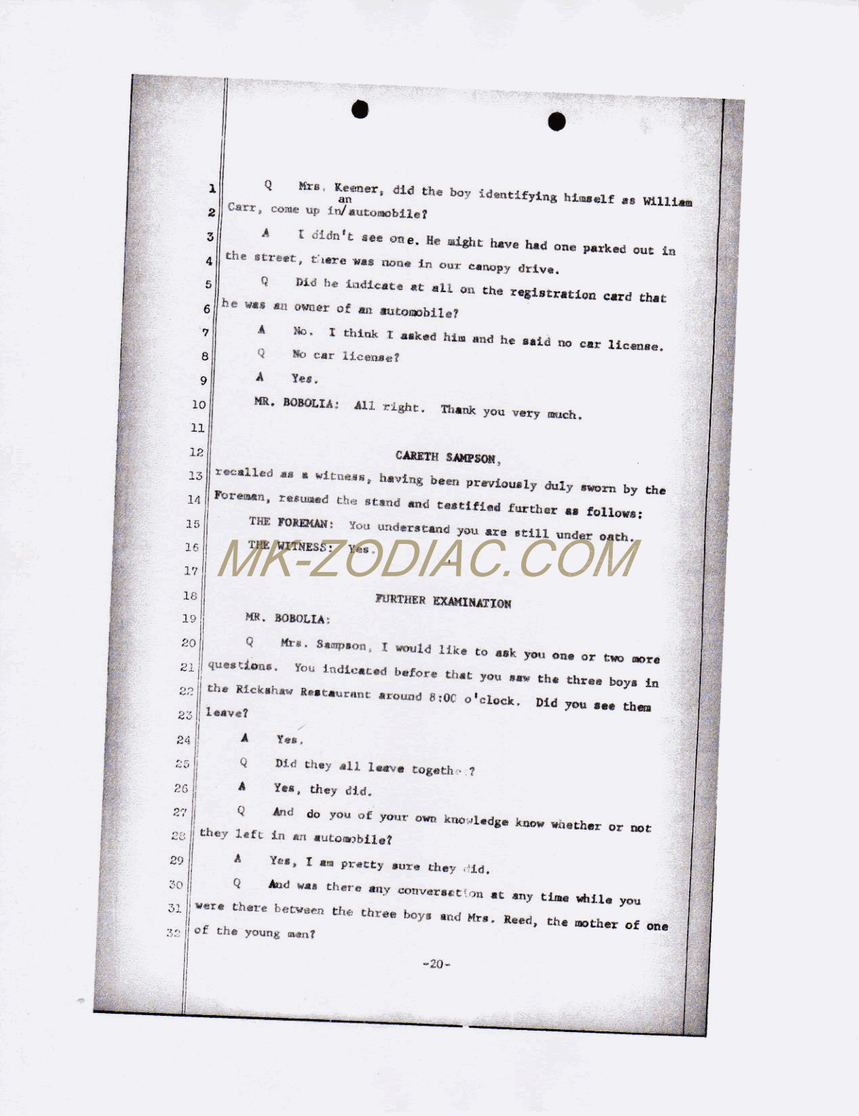 reporter&acute;s transcript - page 20