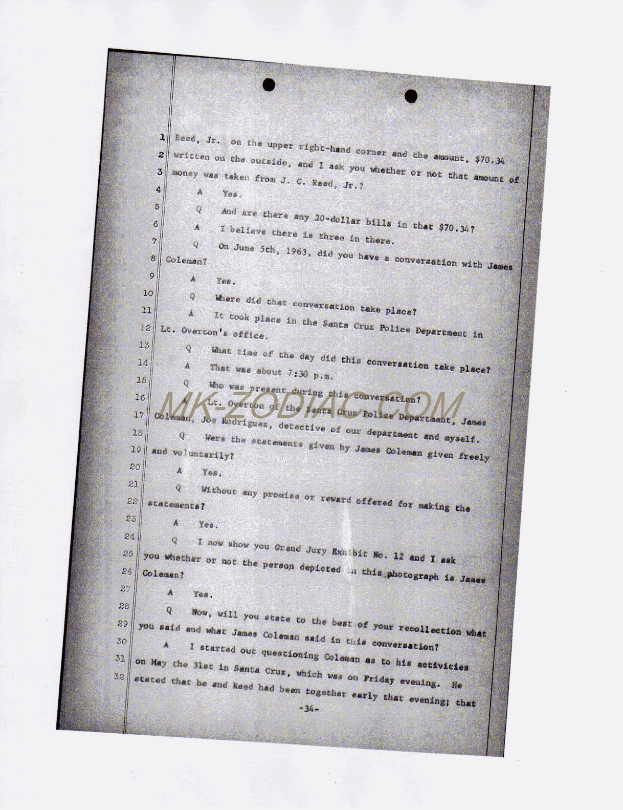 reporter&acute;s transcript - page 34