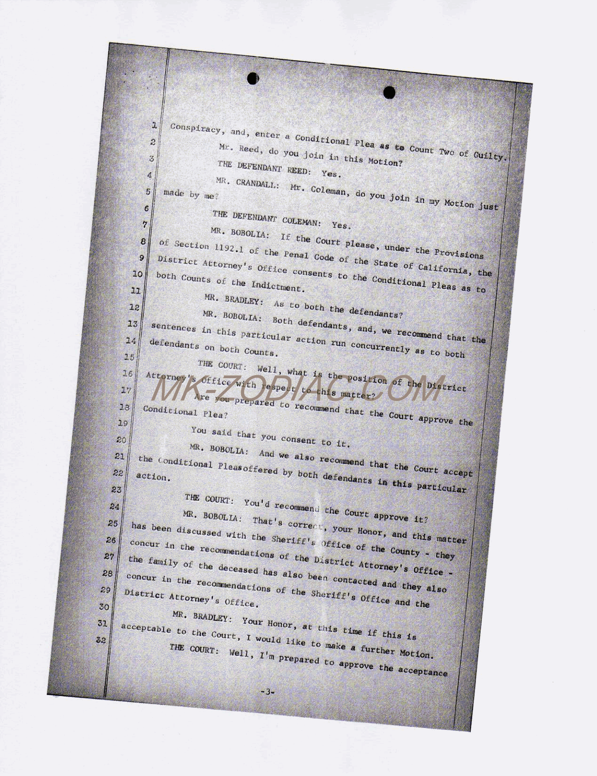 reporter&acute;s transcript for Coleman - page 3