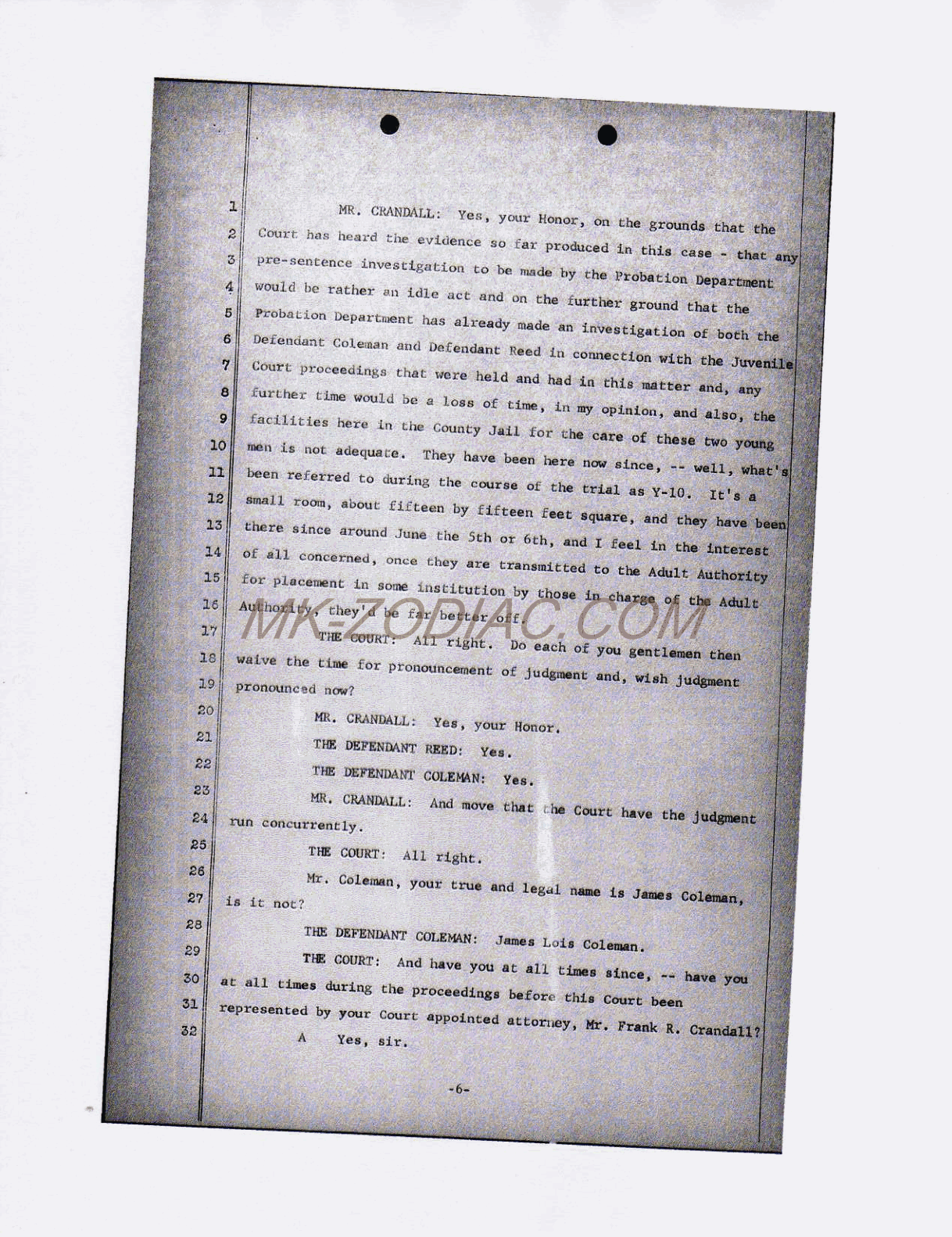 reporter&acute;s transcript for Reed - page 6