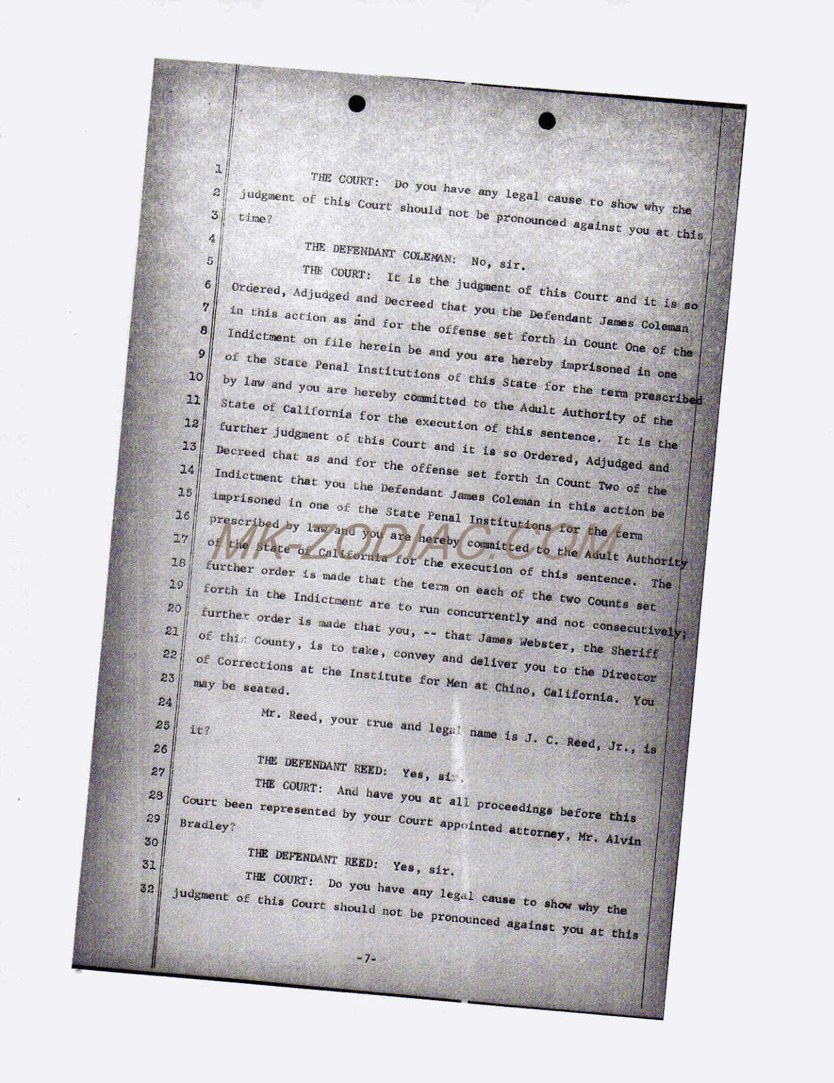 reporter&acute;s transcript for Reed - page 7